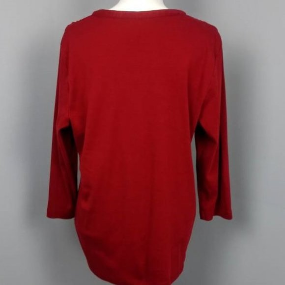 Karen Scott - Button-up V-Neck Blouse Size 1X - Picture 3 of 5